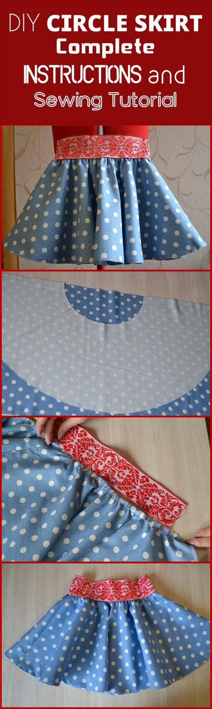 easy circle skirt sewing instructions